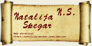 Natalija Špegar vizit kartica